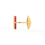 18k gold diamond cufflink | Coral Diamond Cufflink | Gift For Men | Ganesha Gold Diamond Cufflink