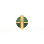 Floral Cufflink | Diamond Cufflinks | Malachite Gemstone