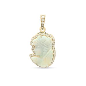 Queen Victoria Fire Opal Diamond Pendant