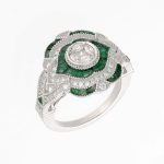 Handmade Emerald Diamond Vintage Ring